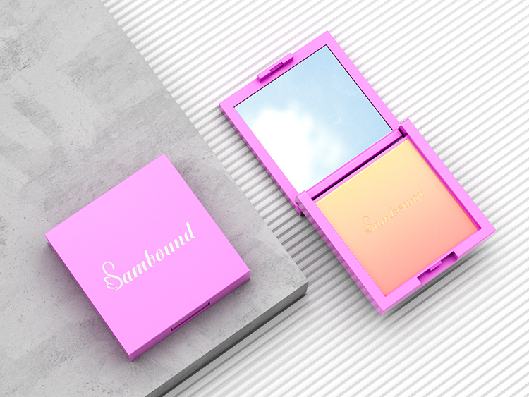 空方形高光腮红粉盒包装定制 空方形高光腮红粉盒包装定制