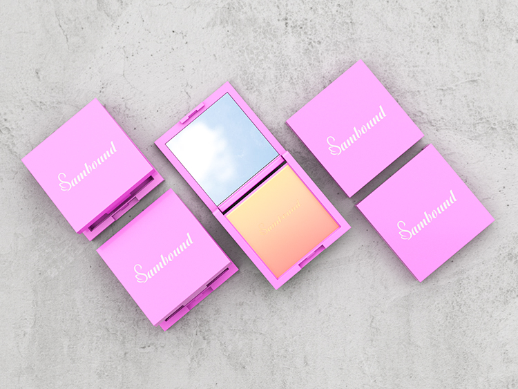 空方形高光腮红粉盒包装定制 空方形高光腮红粉盒包装定制