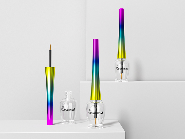 渐变色眼线增长液空瓶注塑加工 渐变色眼线增长液空瓶注塑加工